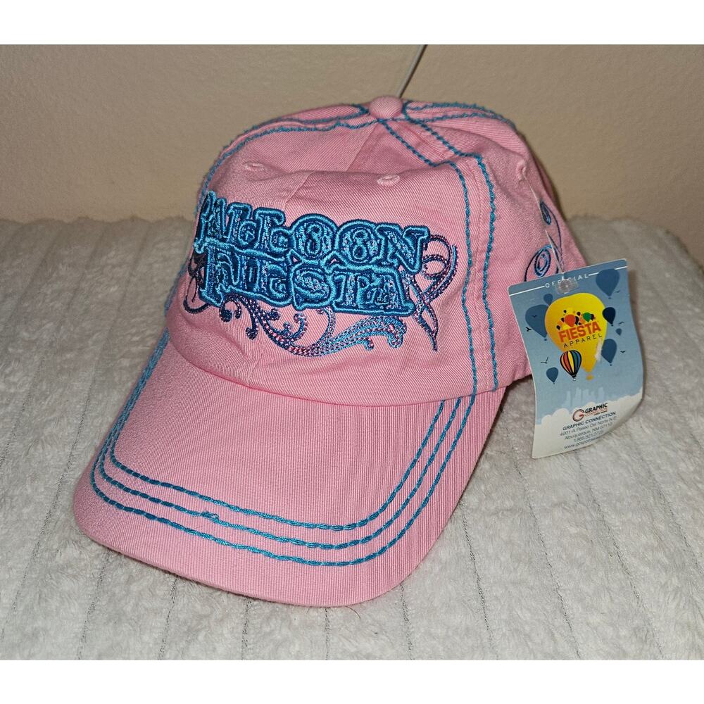 New With Tag 2007 Y2K Albuquerque Balloon Fiesta Pink Embroidered Baseball Hat